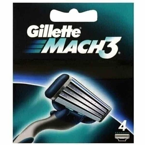 4pc 3 Blades For Gillette MACH 3 Razor Shaving Shaver Trimmer Refills Cartridges - Picture 1 of 5
