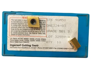 (6 Pcs) Ingersoll STK 9GM50 Grade: 581 D Carbide Inserts - Picture 1 of 1