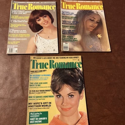 Lot of 3 Vintage Romance & Confession Magazines – True Romance 1976, 1977 - Image 1 of 4