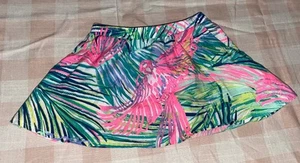 Lilly Pulitzer Girls Macaw-Print Skort Sz S (4-5) - Picture 1 of 4