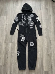 OnePiece Mens S Bodysuit Jumpsuit Black Zip Up - Picture 1 of 15