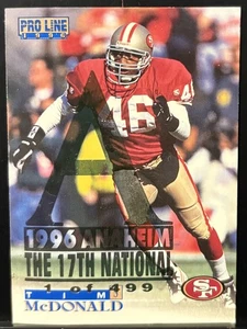 1996 Pro Line Tim McDonald #297 SF 49ers  /499   1996 Anaheim 17th National - Picture 1 of 4