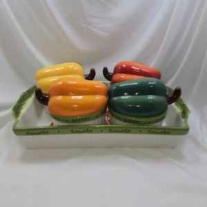 Certified International Judy Bell Pepper Ovenware Set Extremely Rare - Picture 1 of 3
