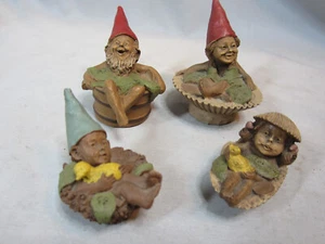 CAIRN SOCIETY TOM CLARK GNOME HOT TUB FAMILY - DARCY, BUZZY, BUBBLES AND ERNIE - Picture 1 of 9
