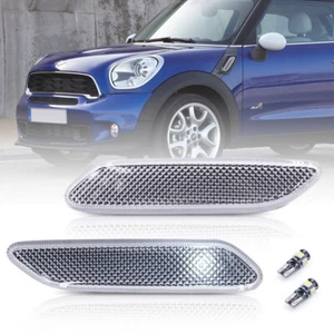 Clear OEM Fender Side Marker Light for 11-16 Mini Cooper R60 R61 w/ White T10 2X - Foto 1 di 6