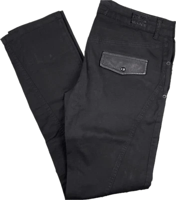 NUEVO - Pantalones de mezclilla John Richmond negros ajustados calce recto - Talla 33 Foto 1 de 4