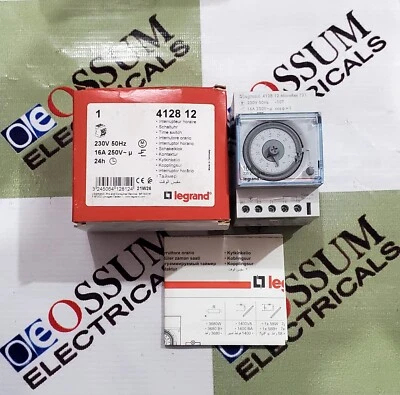 LEGRAND 4128 12 MULTIFUNCTION TIMER TIMING 24H VOLTAGE 220VAC 16A FAST SHIPPING - Image 1 of 4
