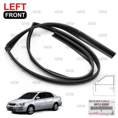 Fits Toyota Corolla Altis Sedan 2002 - 06 Front LH Door Glass Run Channel Felt - Imagem 1 de 4