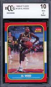 1986-87 Fleer #128 Al Wood Card BGS BCCG 10 Mint+ - Picture 1 of 2