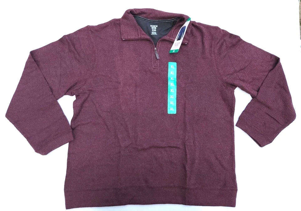 Hudson River Men’s ¼ Zip Pullover Variety Regular XL Red