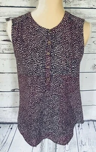 Camiseta sin mangas pequeña para mujer 212 Collection multicolor botones sedosos cuello en U - Imagen 1 de 9