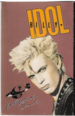 BILLY IDOL - WHIPLASH SMILE - ORIGINAL 80s NEW WAVE ROCK CASSETTE ALBUM - 1986 - Image 1 of 4