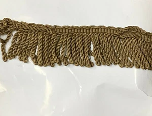W143 Upholstery Trim 3"  Brown Bullion Fringe  Cotton Rayon Price for 18 yds - Picture 1 of 2