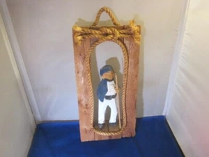 "Decoración colgante de pared marinero marinero tallada en madera náutica vintage 12"" X 6""" - Imagen 1 de 4