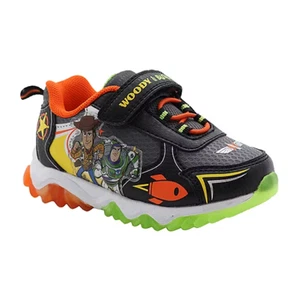 Neu Disney/Pixar Kleinkind Jungen Toy Story Buzz & Woody leuchtende Sneaker Schuhe 6-12 - Bild 1 von 6