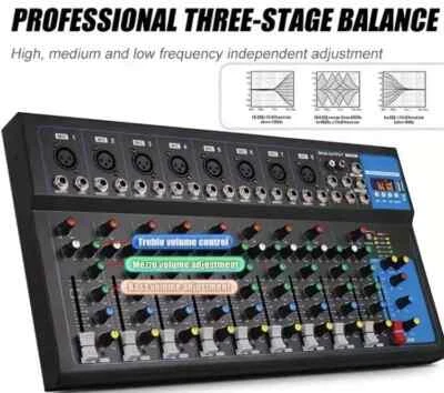 New In Box Portable Audio Mixer NXG GH10 10 Channel 3 Band EQ USB DJ VV87925 - Image 1 of 4