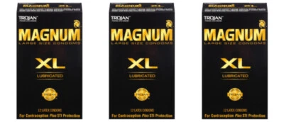 Trojan Magnum XL Lubricated Condoms, 12 ct (3 Pack) - Image 1 of 4