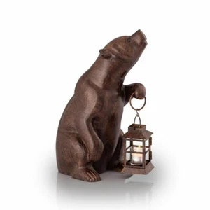 Bear With Lantern Garden Sculpture Statue Candleholder ~ SPI Home 53034 - Picture 1 of 3