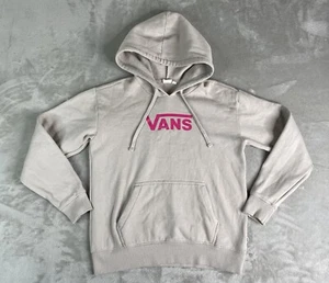 Vans Hellbeige Longsleeve Hoodie Pink Logo Damen XS Pullover Sweatshirt - Bild 1 von 14