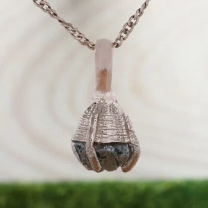 2.79 Ct Rough Shape Diamond 14K Solid Rose Gold Silver Engagement Rough Pendant - Picture 1 of 10