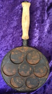 Pancake svedese vintage in ghisa RONAB padella dollaro argento - Foto 1 di 6
