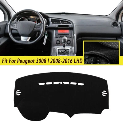 New Car Dash Mat Dashboard Cover Carpet For Peugeot 3008 I 2008-2016 - Image 1 of 4