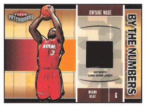 DWYANE WADE GAME WORN JERSEY 2003-04 FLEER PATCHWORKS BY THE NUMBERS RARE SP