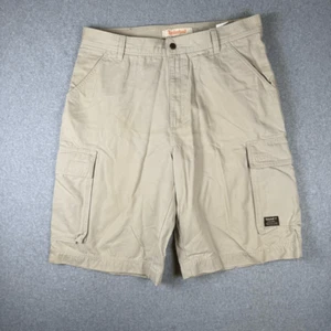 Timberland Mens Size 38 Cargo Flat Front Shorts Tan Khaki Pockets 100% Cotton - Picture 1 of 9