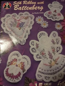 Silk Ribbon W/ Battenberg By Phyllis Dobbs 1995 Vtg Design Originals Bk 3112 Y5 - Picture 1 of 1