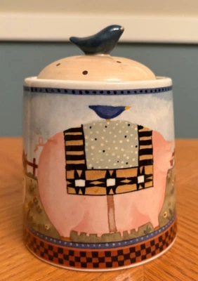 Bote de baratija de azúcar arte de granja popular Williraye Studio Coyne's & Co. de colección 1999 Foto 1 de 4