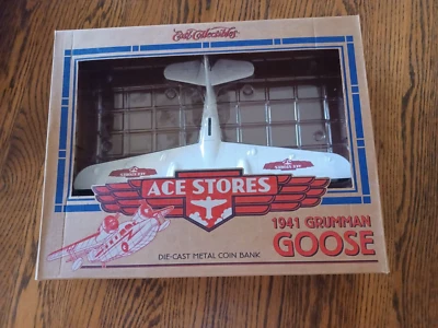ERTL COLLECTIBLES Diecast 1941 Grumman Goose Airplane Replica BANK Ace Hdwe -NEW - Image 1 of 4