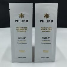10 x Philip B Weightless Volumizing Shampoo Hydrating Cleanser 10ml ( 100ml )
