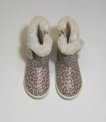 Toddler Girls Fleece Boots Animal Print, NWT, Cherokee - Image 1 of 4