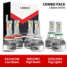 H11 9005 5202 Led Bulbs Combo High Low Beam Fog Light For Gmc Canyon 2015-2019