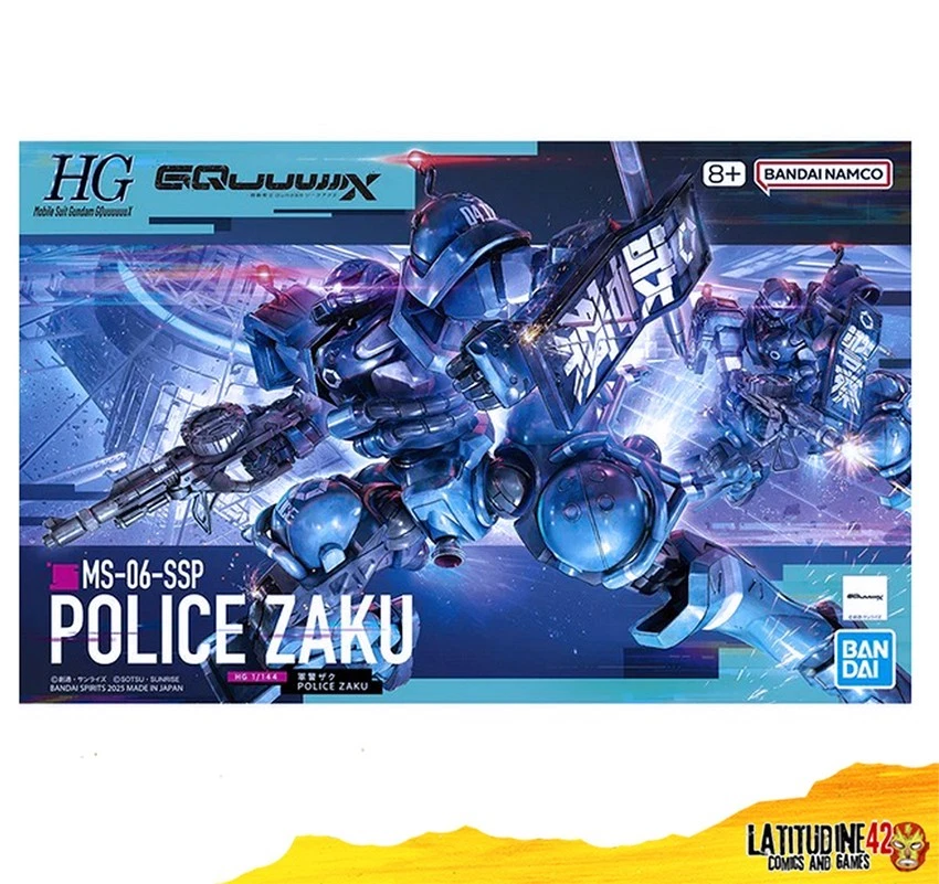 MODEL KIT BANDAI HIGH GRADE HG 1/144 MOBILE SUIT GUNDAM GQUUUUUUX POLICE ZAKU - Immagine 1 di 4