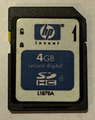 HP Invent SDHC 4GB SD Secure Digital Memory Card L1878A SD-K04G - Image 1 of 2