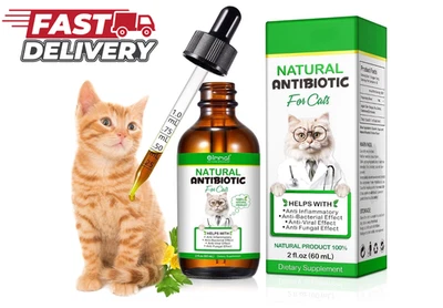 NP Natural Antibiotics for Cats 60ml All Natural Cat Antibiotic Supplement for.. - image 1 of 4