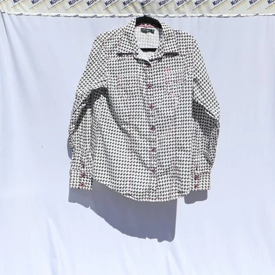 Camisa Cruel Girl Mujer L/S Perla Botón a Presión Talla XL Negra-Geométrica/Occidental Foto 1 de 4