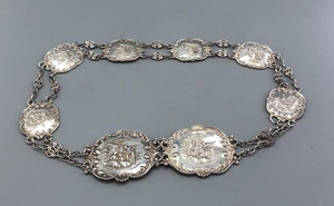 Victorian Silver Belt Henry Matthews Birmingham 1902 117g AELZX - Picture 1 of 8