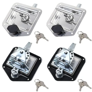 4Pcs Trailer Door Latch Rv Door Tool Box Lock with Gasket T-Handle Latch with... - Picture 1 of 5