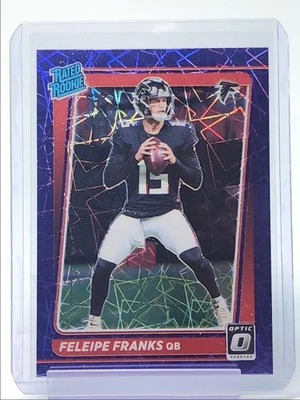 FELEIPE FRANKS 2021 DONRUSS OPTIC RATED ROOKIE PURPLE VELOCITY SSP RC Q5818 - Image 1 of 2