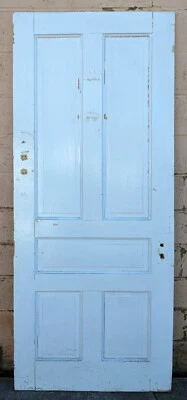 32"x82"x1.5" Antique Vintage Victorian SOLID Wood Wooden Interior Door 5 Panels - Image 1 of 3