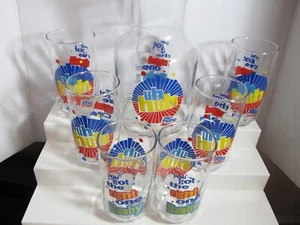 You Got The Right One Baby Uh Huh! Diet Pepsi Glass Pitcher Carafe AND 6 glasses - Picture 1 of 9