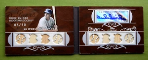Duke Snider 2008Topps Sterling booklet Auto 8 gu jersey bat auto /10 - Picture 1 of 4
