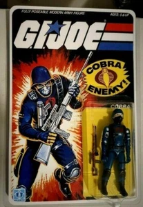 REPRO Riproduzione GI JOE CUSTOM COBRA TROOPER CARDBACK Modellino MOC - Foto 1 di 2