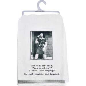 Toalla de plato Primitives by Kathy The Officer Said You 73091 nueva - Imagen 1 de 1