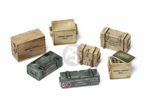 Model Victoria 1/35 Italian Infantry Ammunition Boxes WWII (w/Decal + Mask) 4078 - Picture 1 of 1