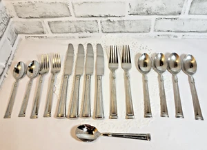 Lenox ESQUIRE 15 PCS Glossy Stainless 2 Place Settings Plus Forks Spoons Knives - Picture 1 of 7