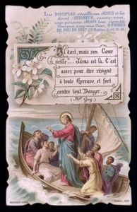 santino cromo-holy card^GESU' SEDA LA TEMPESTA bouasse lebel - Imagen 1 de 1