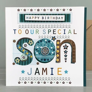 Son birthday card | Son personalised card | ideas for sons birthday - Picture 1 of 10